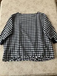 美品♡ビアズリー　2wayギャザープルオーバーブラウス　チェック　ネイビー 美品♡ビアズリー 2wayギャザープルオーバーブラウス チェック