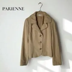 ★パリエンヌ【9】ジャケット 毛 アンゴラ カシミヤ混 丸襟　レトロ　f792