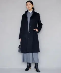 【23区】ウールカシミヤビーバー スタンドカラー コート