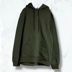 2638＊H&M DIVIDED＊パーカー カーキ S 無地 裏起毛 長袖
