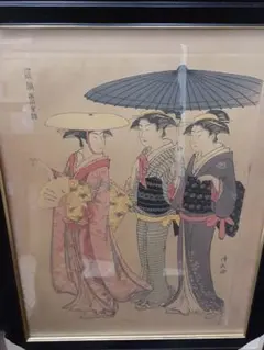 喜多川歌麿 高名美人六家撰 浮世絵 額装 古物 - メルカリ