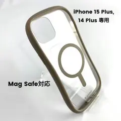 iPhone15Plus 14Plus MagSafe対応 耐衝撃 グレージュ