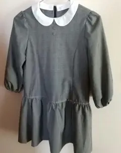 グレー チェック柄 ワンピース gu 150