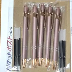 Chie様専用 ボールペン5本と黒色の替芯10本