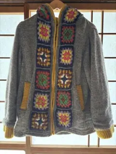 チチカカ グラニースクエア刺繍フード付きニットジャケットのサムネイル
