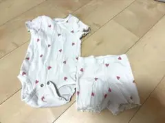 H&M ハート柄ロンパース・ショートパンツセット