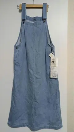 Anne's pocket ライトブルー デニム オーバーオール　スカート　L