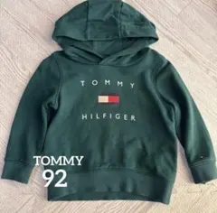 TOMMY HILFIGER フード付きトレーナー ダークグリーン