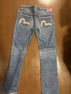 EVISU エヴィス デニムパンツ カモメ刺繍 ピンクタグ 色落ち◎