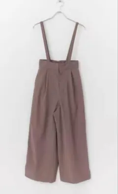 サスペンダーツキワイドパンツ