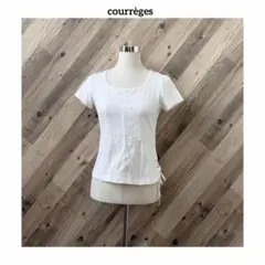 courrèges クレージュ 刺繍ロゴ サイドレースアップ 半袖 カットソーのサムネイル
