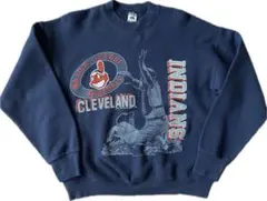 レア USA製 90s ビンテージ インディアンズ スウェット シャツ Ｌ