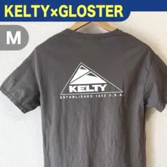 【KELTY×GLOSTER】別注バックプリントTシャツ チャコールグレー Mのサムネイル