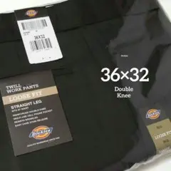 36×32〖新品・未使用〗ディッキーズ　ダブルニー　85283　　・BLACK・