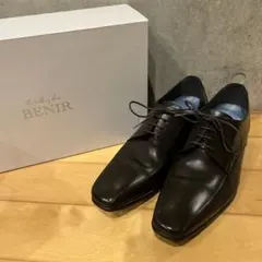 ウェデングシューズ　BENIR 26.5センチ　ダークブラウン　プレーントゥ