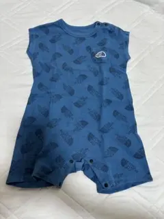 THE NORTH FACE 青いロンパース 半袖　80