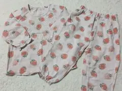 いちご柄 長袖パジャマ 90cm