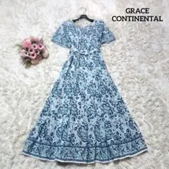 【美品♡定価3.9万】グレースコンチネンタル　サラサプリントティアードワンピース