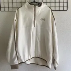 【新品タグ付】JaVa ジャバ ハーフジップ トレーナー アイボリー Mサイズ