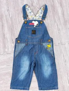 スヌーピー　デニムブルー オーバーオール 110cm