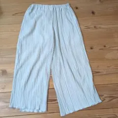 アイボリー プリーツ ワイドパンツ 130