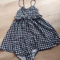 チェック柄セパレート水着 130cm
