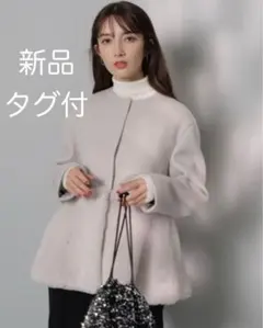 【新品タグ付き】ペプラム ファーコートのサムネイル