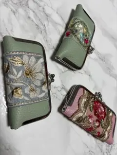 インド刺繍　印鑑ケース