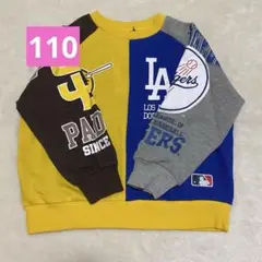 新品未使用 チマジロ mlb MLB トレーナー 切り替えトレーナー 110cm