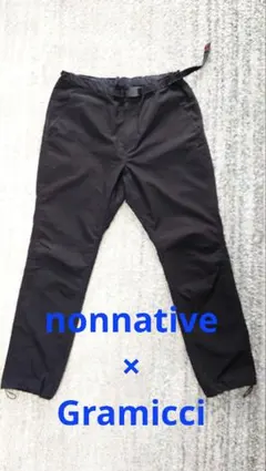 ノンネイティブ別注グラミチ3クライマーイージーパンツ黒チノパンLアローズxl nonnative × GRAMICCI SOLOTEX素材のイージーパンツが国内8月5日