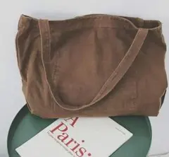 定番✨️ビッグトートバッグ 男女兼用 大きい おしゃれ 通勤 ブラウン　♠