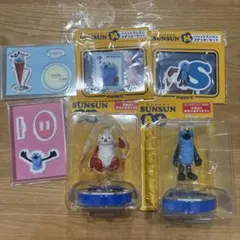 パペットスンスン Happyくじ フィギュア ぬいぐるみ ステッカーセット