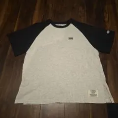 DISCUS ATHLETIC ラグラン Tシャツ グレー×ブラックのサムネイル