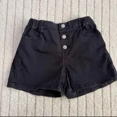 GU ブラックデニム 半ズボン ゴムウエスト 120サイズ