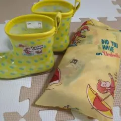 おさるのジョージ レインポンチョ90cmレインブーツ14cm