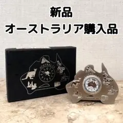 新品未使用 置時計 レタースタンド付き メタル シルバー 金属 シンプル 便利のサムネイル