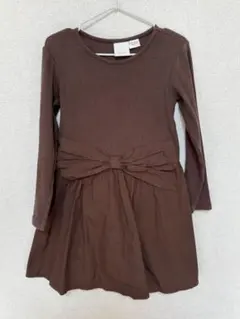 ZARA 長袖ワンピース ブラウン 116cm