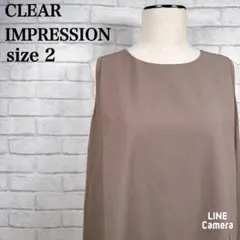 クリアインプレッション　ノースリーブワンピース　セレモニー　パーティ