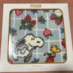 【新品】スヌーピー　ストロベリープティ ハンカチ　フェイラー　阪急限定