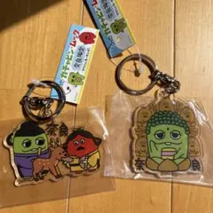 ご当地ガチャピン・ムック 奈良限定 アクリルキーホルダー 2種セット