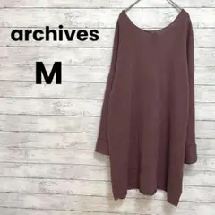 【archives】アルシーヴ　ニット　チュニック セーター（M）背中開き♡