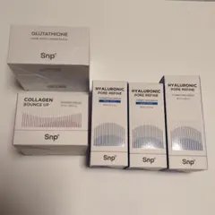 Snp コラーゲンクリーム& ヒアルロン酸セラム+グルタチオンパッチ 5点セットのサムネイル