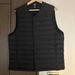 ユニクロ　パフテックコンパクトベスト　ブラック　メンズ　XLサイズ