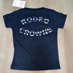 RODEO CROWNS ポケット付きTシャツ 95cm ネイビー黒