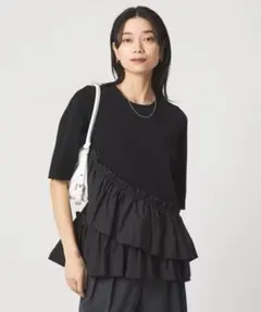 UNITED ARROWS リボンペプラムニット ダークグレー - メルカリ