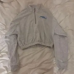 ハーフジップ スウェット