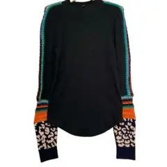 Free People ニット トップス 個性的 ブラック サイズL