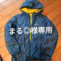 mont-bell ダウンコート フード付き 青/黄色　130