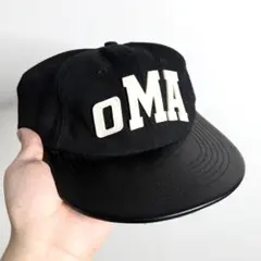 oMA STUDIOS Arch Logo Leather Brim Cap
