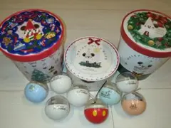 ディズニーリルリンリンカプセルトイ/空カプセル＆空箱のクリスマスグッズセット